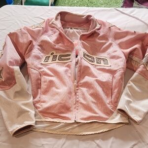 ICON Motorcycke Pink and White Star Jacket